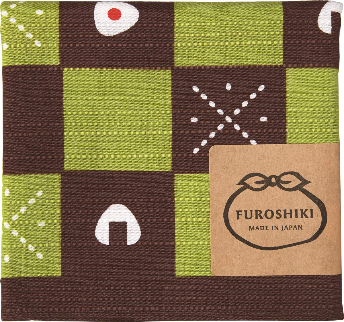 Miyamoto-Towel Furoshiki Lunch Cloth Japanese Pattern Okami'S 50X50Cm Checkered Rice Ball - YOYO JAPAN