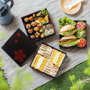 Miyamoto Abs Resin 3-Tier Jubako Box Sakura 195mm - YOYO JAPAN