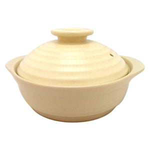 Miyawo Thermatech Ceramic Induction Donabe Casserole 8-Go - Beige - YOYO JAPAN