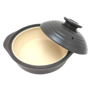 Miyawo Thermatech Ceramic Induction Donabe Casserole 9-Go - Black - YOYO JAPAN