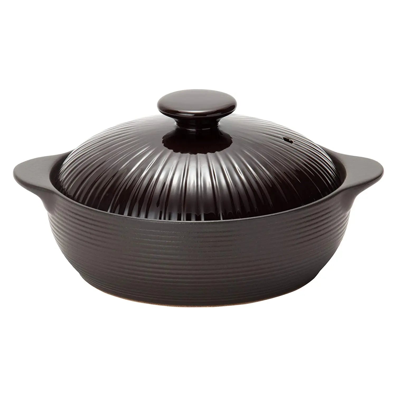 Miyawo Thermatech Ceramic Induction Western-Style Donabe Casserole 6.5-Go - Chocolate - YOYO JAPAN