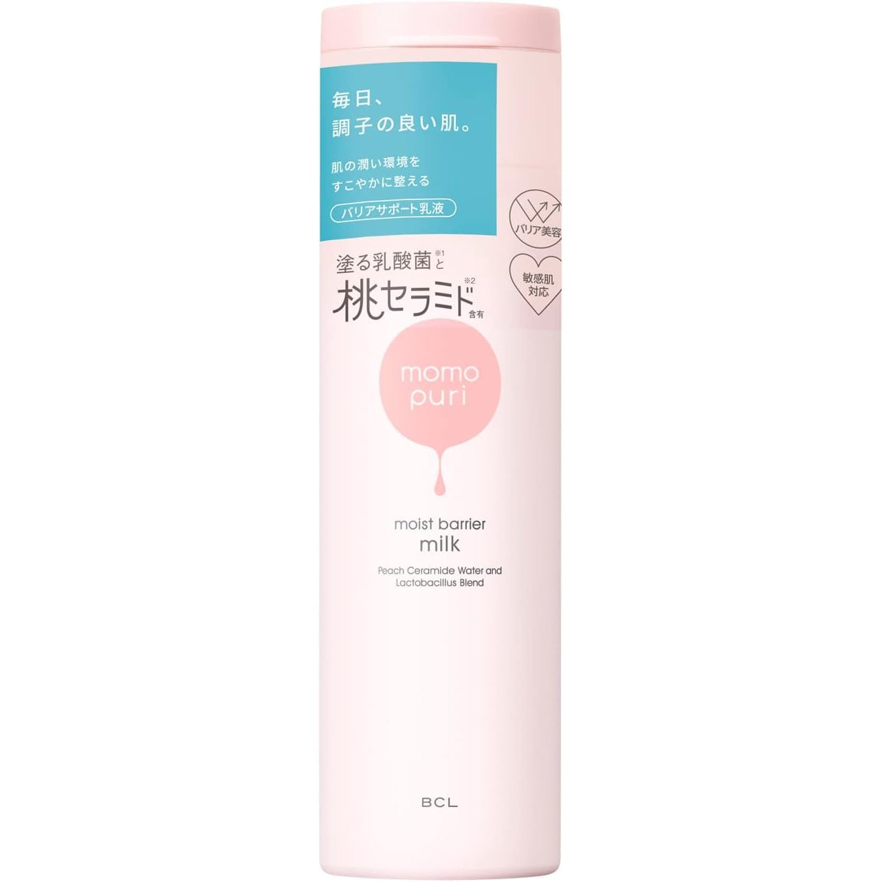 Momo Puri Moisture Barrier Milk Lotion Peach Ceramide Emulsion 150ml - YOYO JAPAN