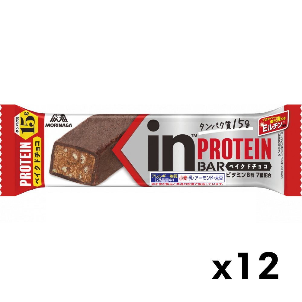 Morinaga Weider in Bar Protein Baked Chocolate Flavor (Pack of 12) - YOYO JAPAN