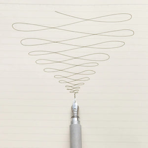 Mujirushi Ryohin Aluminum Round Fountain Pen Black 13.7X1Cm Japan 1 Fine Ink Cartridge - YOYO JAPAN