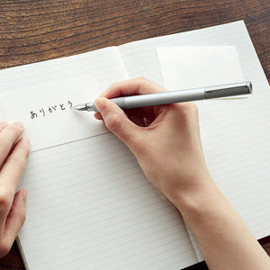 Mujirushi Ryohin Aluminum Round Fountain Pen Black 13.7X1Cm Japan 1 Fine Ink Cartridge - YOYO JAPAN