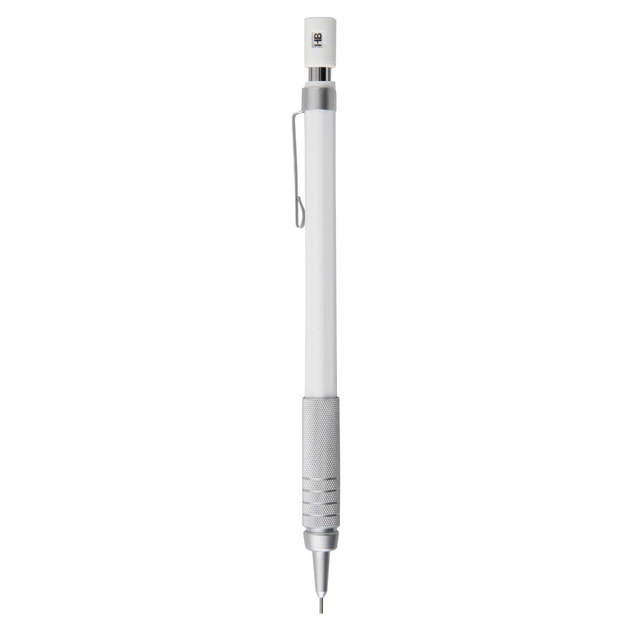 Mujirushi Ryohin Low Center Of Gravity Mechanical Pencil White 11X9X147Mm 0.5Mm Core Diameter - Made In Japan - YOYO JAPAN