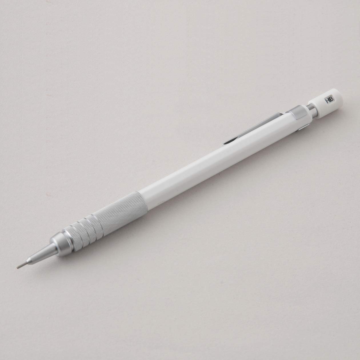 Mujirushi Ryohin Low Center Of Gravity Mechanical Pencil White 11X9X147Mm 0.5Mm Core Diameter - Made In Japan - YOYO JAPAN