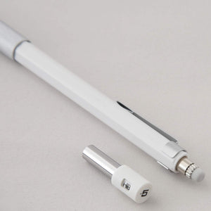Mujirushi Ryohin Low Center Of Gravity Mechanical Pencil White 11X9X147Mm 0.5Mm Core Diameter - Made In Japan - YOYO JAPAN