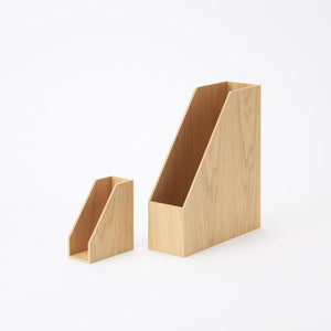 Mujirushi Ryohin Wooden File Box Stand A4 9.2X27.5X32Cm Japan 44310205 - YOYO JAPAN