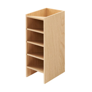 Muji 44310212 Wooden Accessory Rack 5 Tier Japan - 9.2X12.6X25.2Cm - YOYO JAPAN