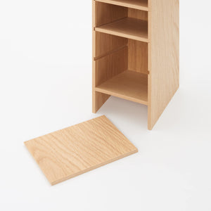 Muji 44310212 Wooden Accessory Rack 5 Tier Japan - 9.2X12.6X25.2Cm - YOYO JAPAN