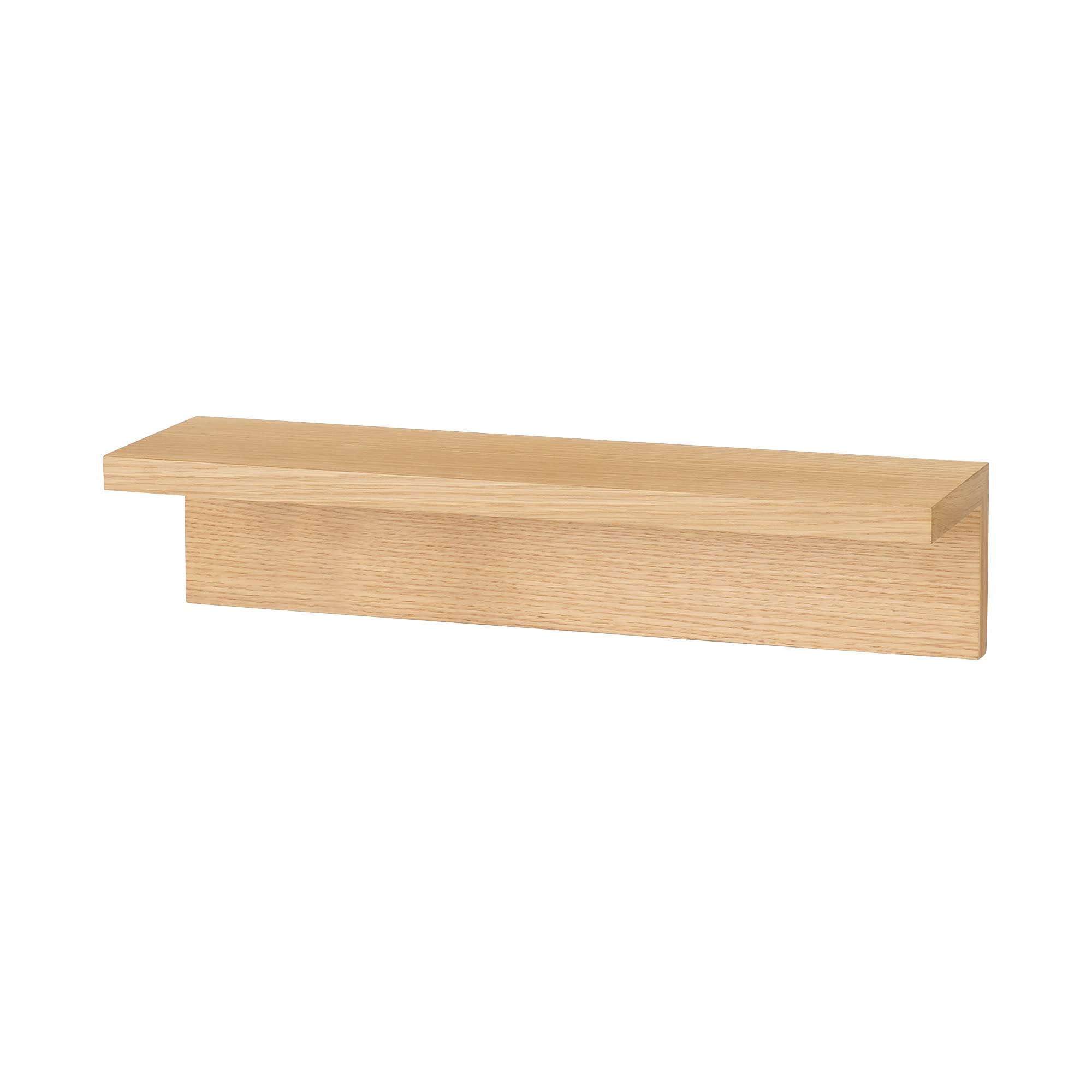 Mujirushi Ryohin Wall Mounted Oak Wood Shelf 44X12X10Cm - Made In Japan - YOYO JAPAN