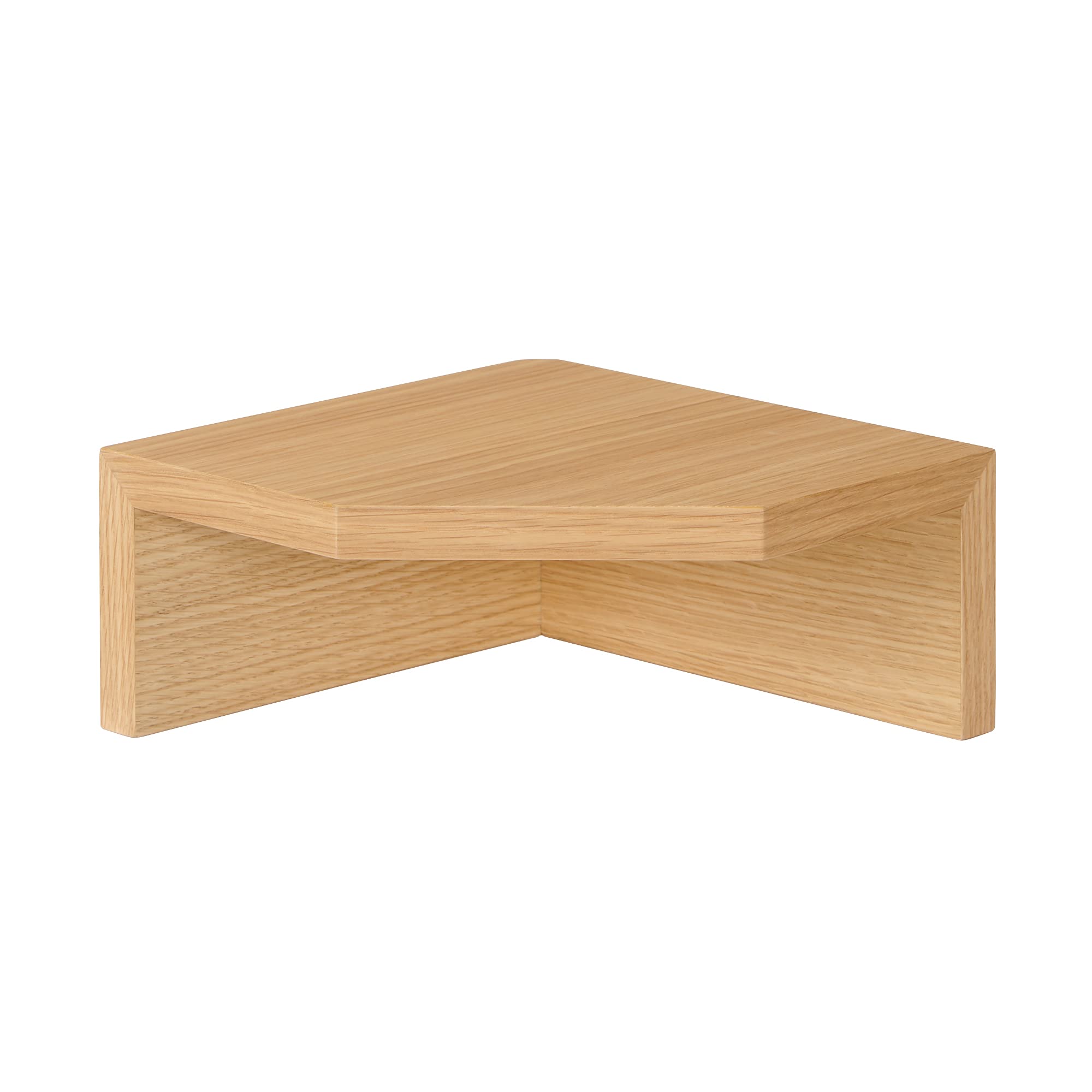 Mujirushi Ryohin Wall Corner Shelf Oak Wood 22X22X10Cm Japan - YOYO JAPAN