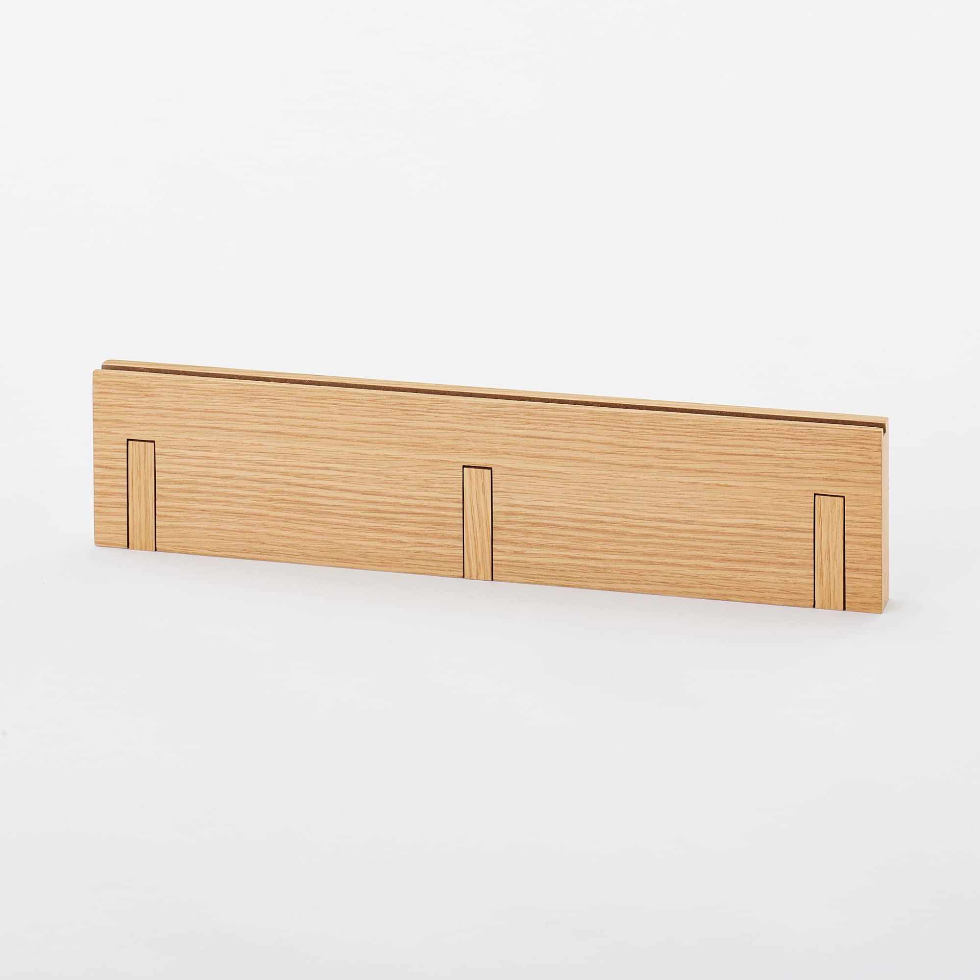 Mujirushi Ryohin Wall Attachable Furniture 3 Hangers Oak Wood 44X2.5X10Cm Japan - YOYO JAPAN