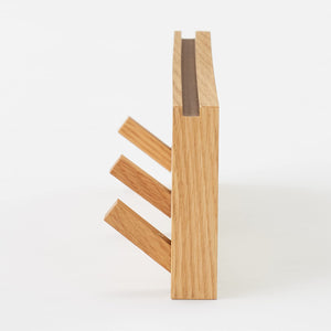 Mujirushi Ryohin Wall Attachable Furniture 3 Hangers Oak Wood 44X2.5X10Cm Japan - YOYO JAPAN