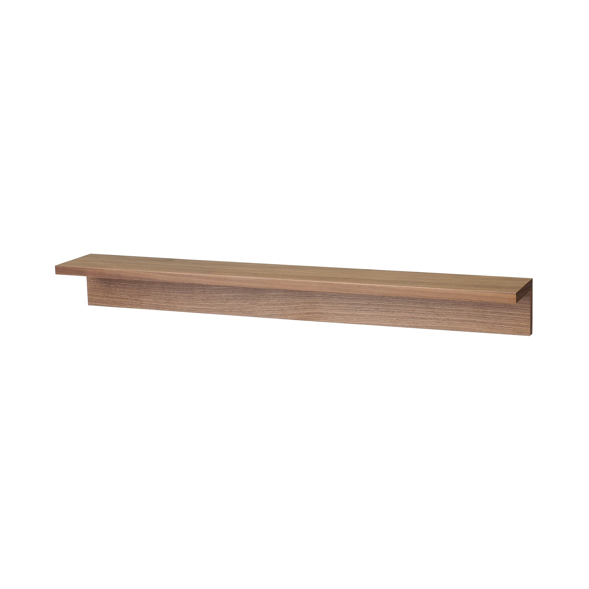 Mujirushi Ryohin Japan Walnut Wall Mounted Shelf 88X12X10Cm - 44505113 - YOYO JAPAN
