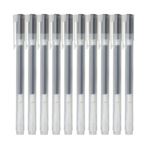 10 Pack Muji Japan 44564776 Black Gel Ink Ballpoint Pen 0.5Mm Tip 140X10Mm - YOYO JAPAN