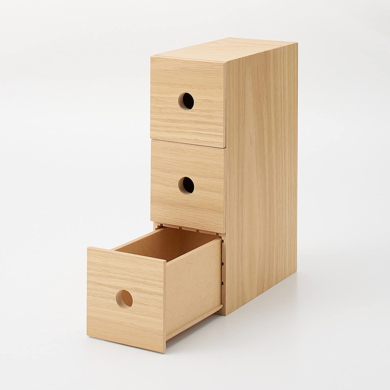 Muji Wooden Small Storage 3 Tier Japan - 8.4X17X25.2Cm - YOYO JAPAN