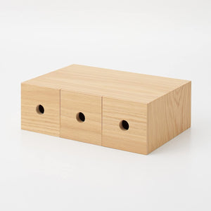 Muji Wooden Small Storage 3 Tier Japan - 8.4X17X25.2Cm - YOYO JAPAN