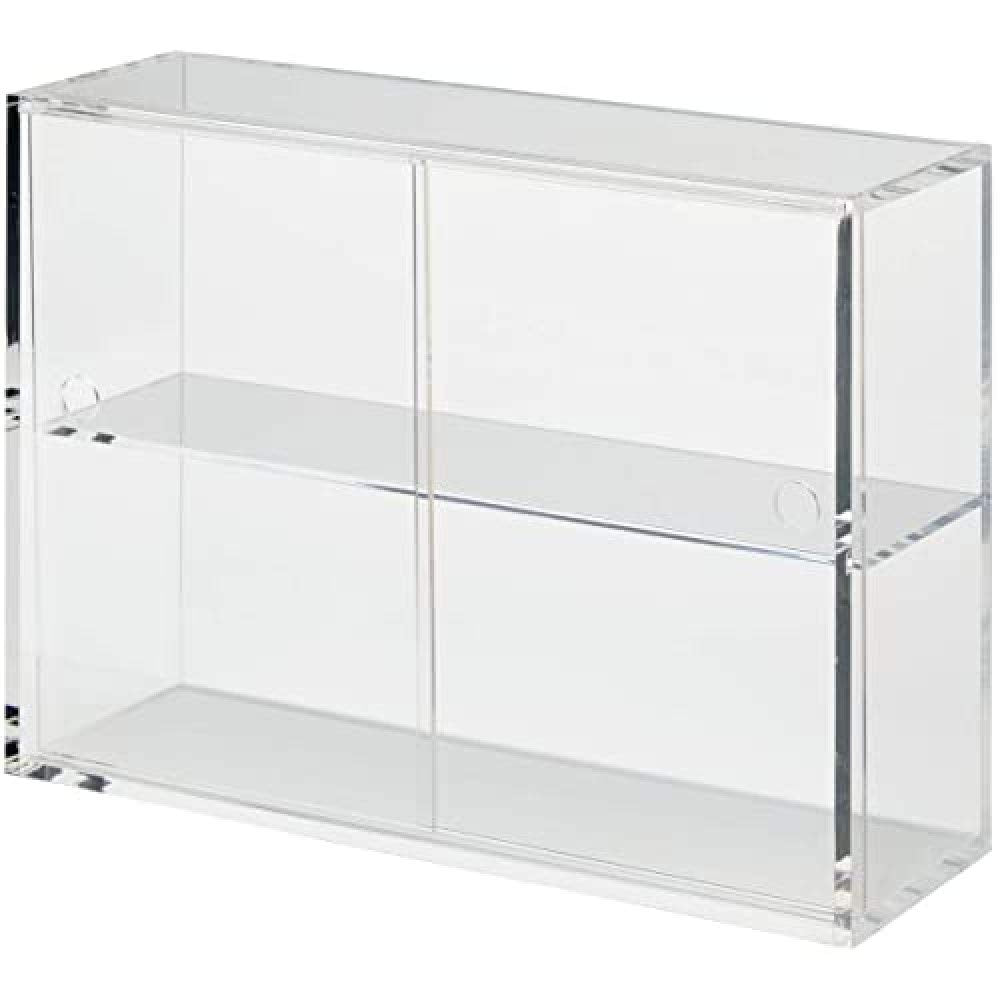 Mujirushi Ryohin Japan Acrylic Collection Stand W/ Sliding Door Small 25.2X8.4X18.4Cm 02856120 - YOYO JAPAN