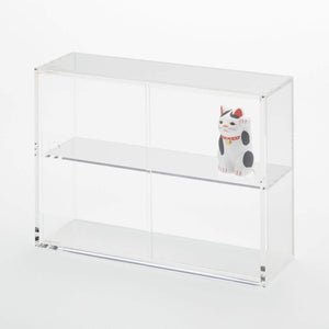 Mujirushi Ryohin Japan Acrylic Collection Stand W/ Sliding Door Small 25.2X8.4X18.4Cm 02856120 - YOYO JAPAN