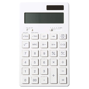 Muji Ryohin Japan Calculator White 12 Digits Kk-1154Ms 37355538 - YOYO JAPAN