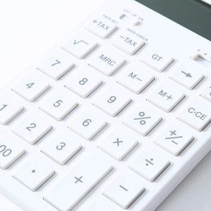 Muji Ryohin Japan Calculator White 12 Digits Kk-1154Ms 37355538 - YOYO JAPAN