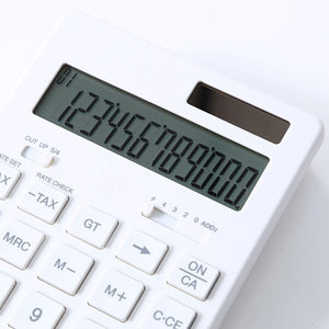Muji Ryohin Japan Calculator White 12 Digits Kk-1154Ms 37355538 - YOYO JAPAN