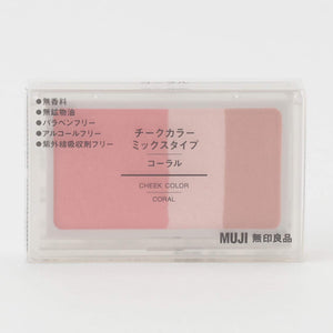 Muji Cheek Color Mix Type Coral 4.7G - YOYO JAPAN