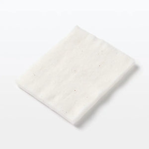 Muji Cotton Pads Ecru Unbleached Cotton Pads For Face Large 90x70mm 88 pcs. - YOYO JAPAN