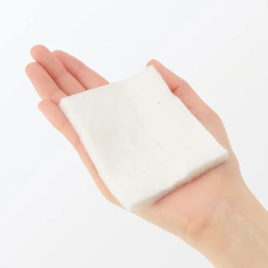 Muji Cotton Pads Ecru Unbleached Cotton Pads For Face Large 90x70mm 88 pcs. - YOYO JAPAN