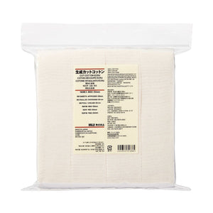Muji Cut Cotton Ecru Unbleached Facial Cotton Pads 60x50mm 180 pcs. - YOYO JAPAN