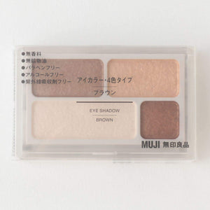 Muji Eye Shadow 4-Color Palette in Brown 4.5G - Long-lasting Eye Color - YOYO JAPAN