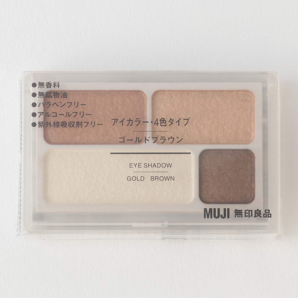 Muji Eye Color 4 Color Type Eye Shadow Gold Brown 4.5G - YOYO JAPAN