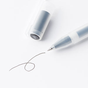 Mujirushi Ryohin Gel Ink Ballpoint Pen Set 10 0.5Mm Black Cap Type Japan - YOYO JAPAN