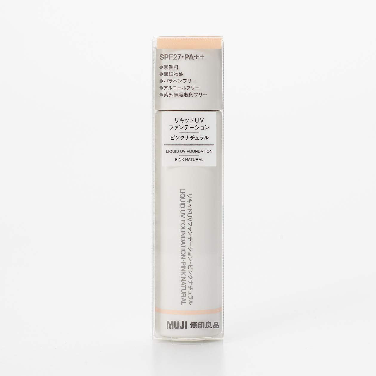 Muji Liquid Uv Foundation Pink Natural Spf27 Pa++ 30Ml 02124748 - YOYO JAPAN