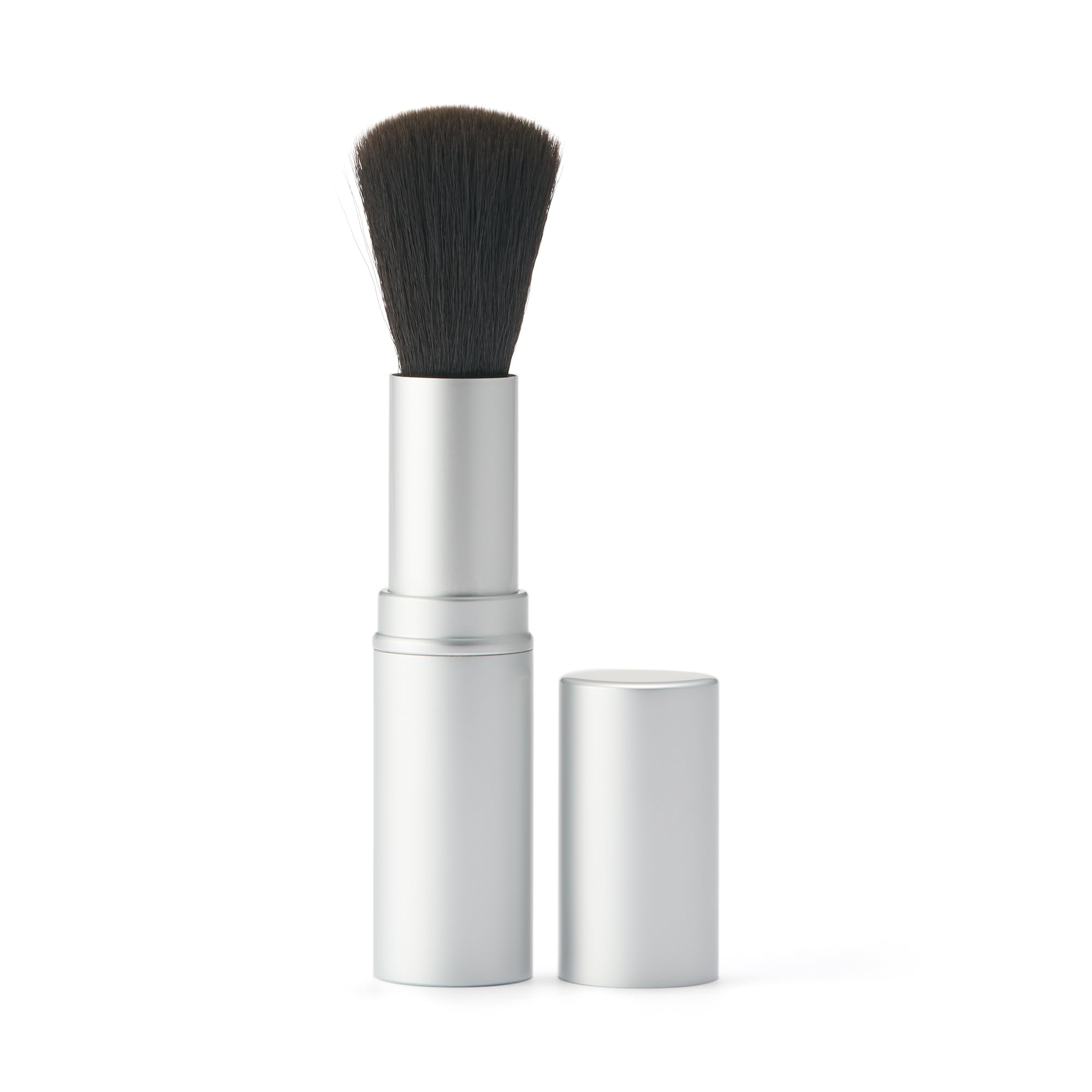 Muji Retractable Polyester Cheek Brush - Portable 24mm Diameter 93mm Length - YOYO JAPAN
