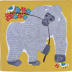 Musubi Furoshiki 50Cm Kata Kata Gorilla Yellow Made In Japan 20011-107 - YOYO JAPAN