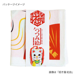 Musubi Furoshiki 48Cm Maneki Neko Kohaku Made In Japan 20464-105 - YOYO JAPAN