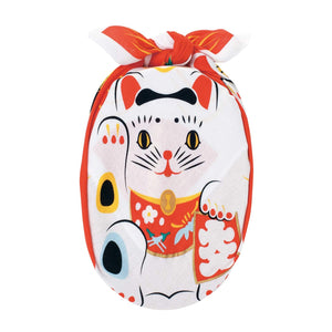 Musubi Furoshiki 48Cm Maneki Neko Kohaku Made In Japan 20464-105 - YOYO JAPAN