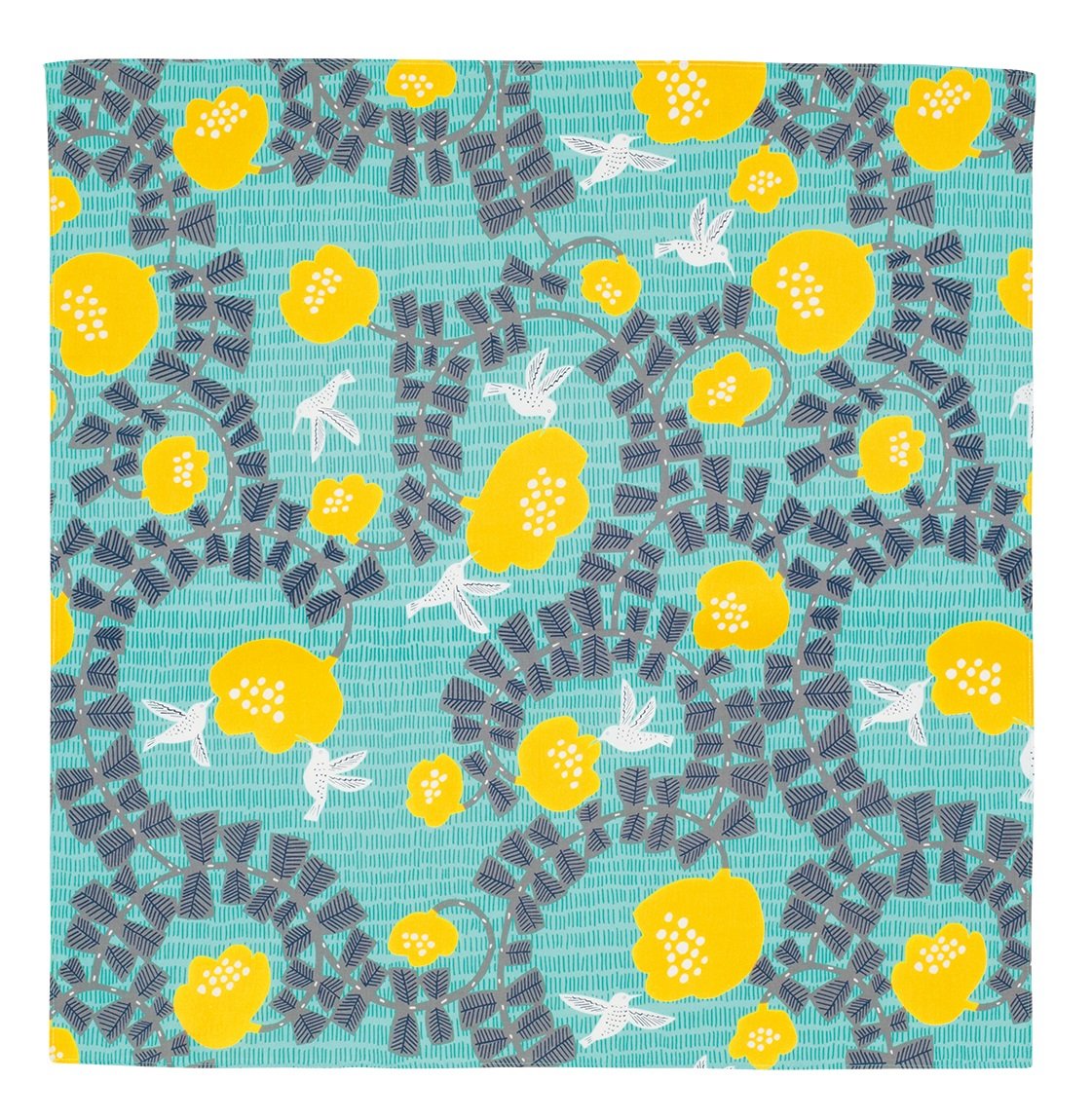 Musubi Furoshiki 70Cm Hummingbird Green Made In Japan 21414-205 - YOYO JAPAN