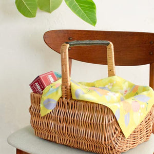 Musubi Furoshiki 70Cm Himemusubi Adeline Klam Citrus Yellow Organic Cotton Japan - YOYO JAPAN