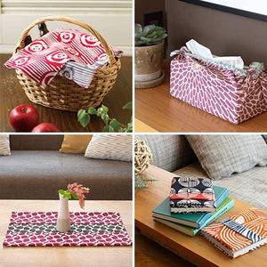 Musubi Furoshiki Chief Isa Japanese Weeping Cherry Blossom Pink Green 48Cm Cotton - YOYO JAPAN