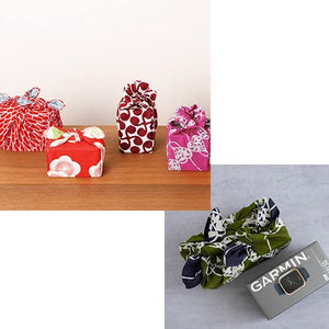 Musubi Furoshiki Chief Isa Japanese Weeping Cherry Blossom Pink Green 48Cm Cotton - YOYO JAPAN