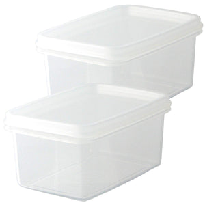 Nagao Square Polypropylene Storage Container 340Ml Set Of 2 Made In Japan S-12 - YOYO JAPAN