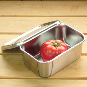 Nagao Tsubamesanjo Deep Type Bat Set 17.9Cm Lid Square Storage Japan 18-8 Stainless Steel No.1 - YOYO JAPAN