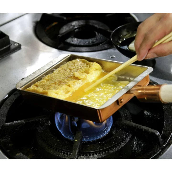Marushin Kansai Type Japanese Omelette Tamagoyaki Copper Pan 18x22.5cm - YOYO JAPAN