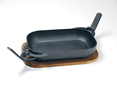 Asahi Nambu Ironware Oven Grill Pan H-400 (Japan Ih & Gas Compatible) - YOYO JAPAN