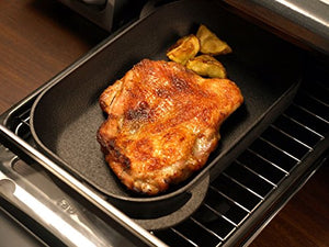 Asahi Nambu Ironware Oven Grill Pan H-400 (Japan Ih & Gas Compatible) - YOYO JAPAN