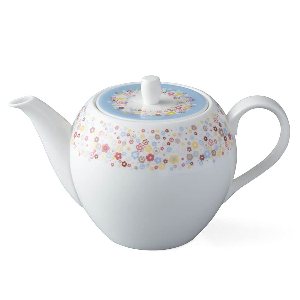 Narumi Japan Pot Portulaca Blue 660Cc Microwave Dishwasher Safe 52444-4664 - YOYO JAPAN